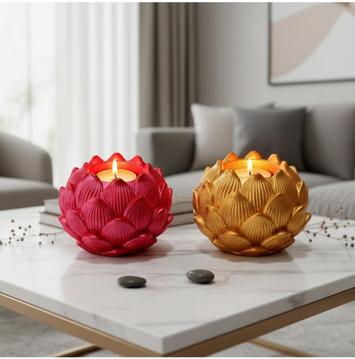 Livora Big Kamal Lotus Decorative Diya Candle Holder
