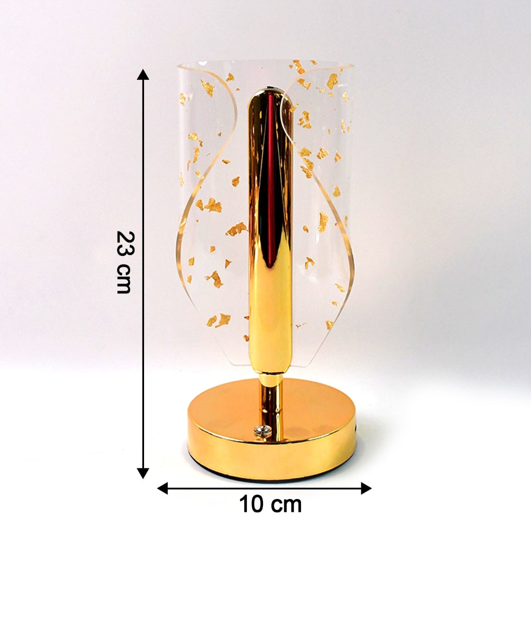 Livora Luxury Golden Leaf Design Crystal Table Lamp (1pc)